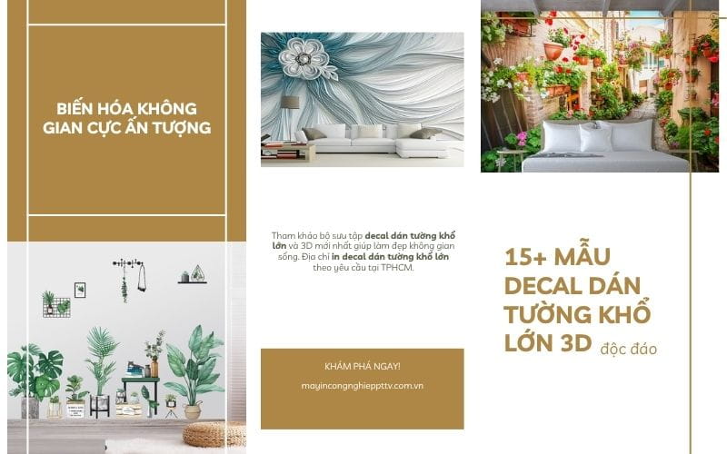 15+ Mẫu decal dán tường khổ lớn 3D độc đáo giúp biến hóa không gian cực ấn tượng